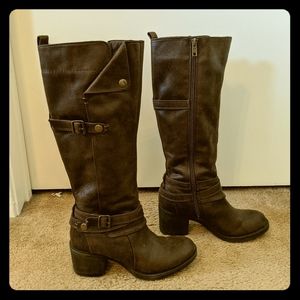 Mia brown leather boots
